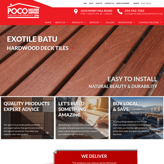 Build on our Experience - POCO Building Supplies