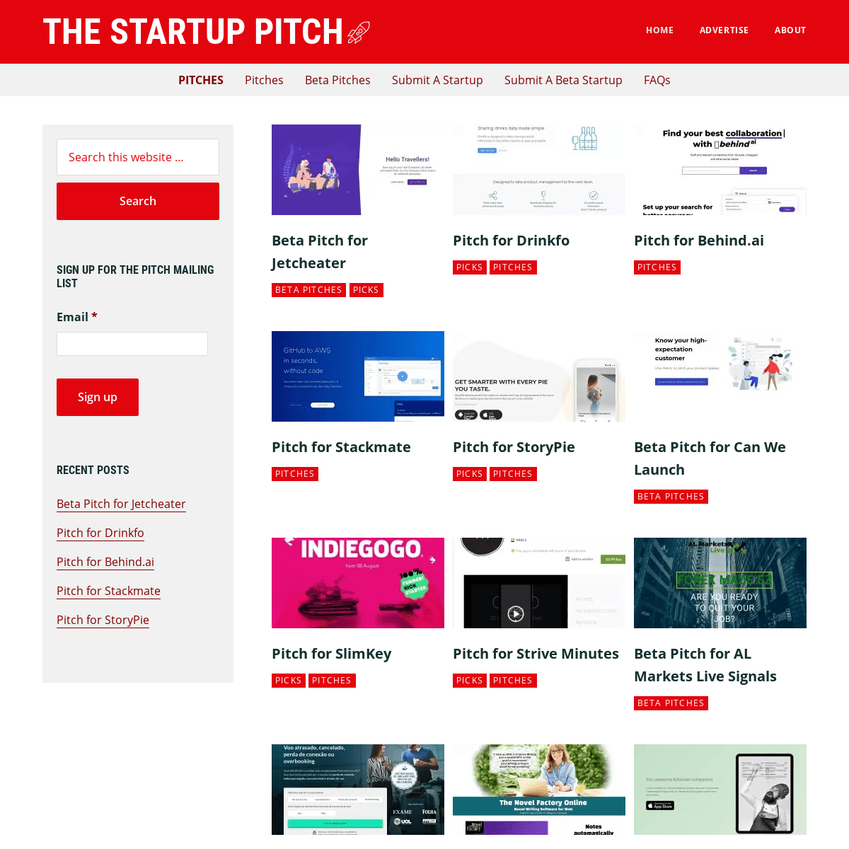 The Startup Pitch - A Startup Directory with a difference