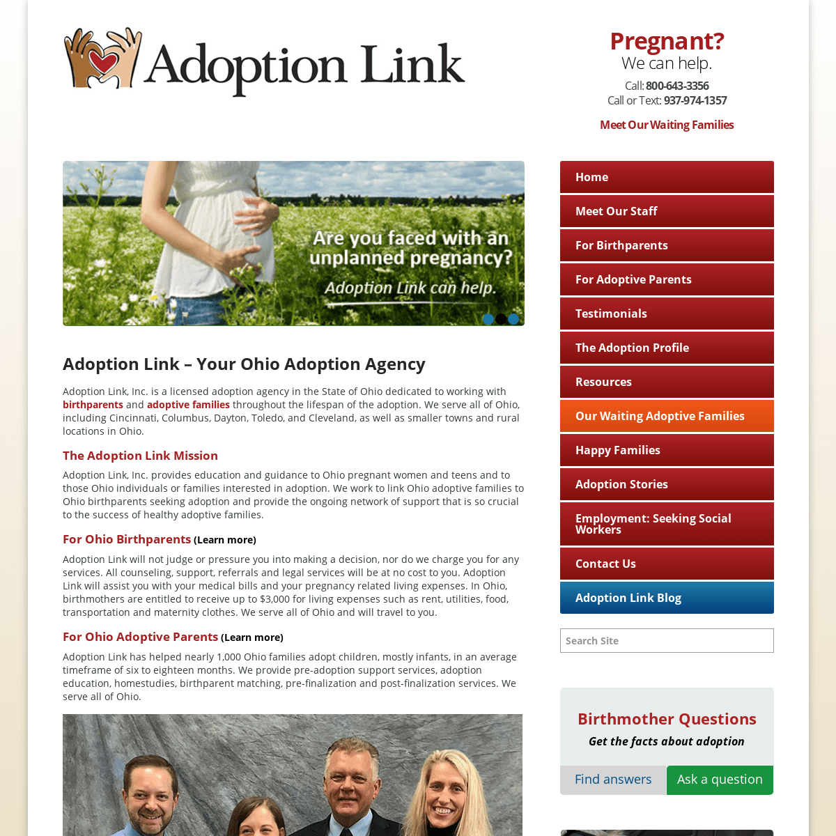 Ohio Adoption Agency Adoption Link Inc. Archived 20210802