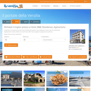  Versilia: offerte speciali di hotel, bed and breakfast, residence, agriturismo e immobili 