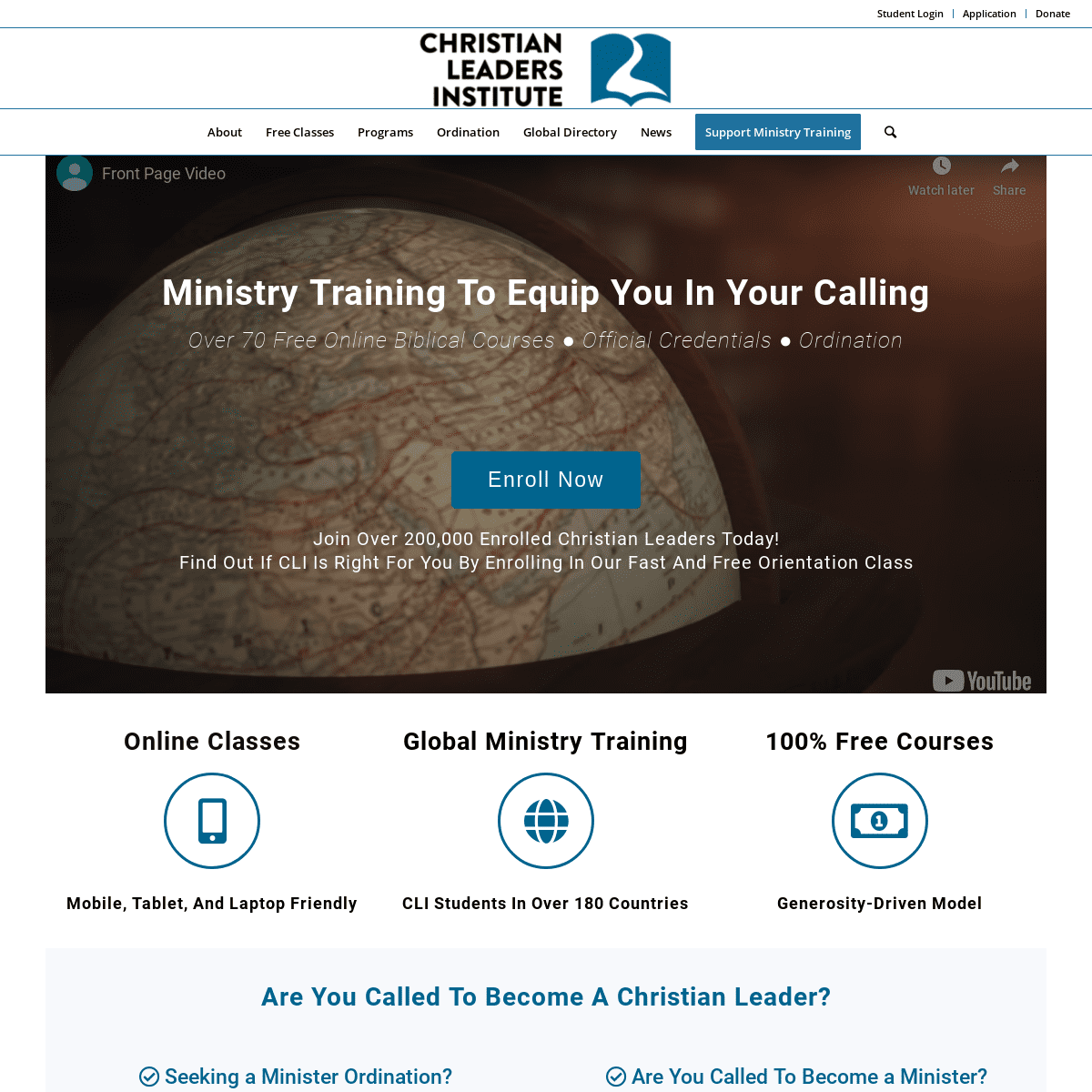 Free Online Christian Ministry Training - Christian Leaders Institute