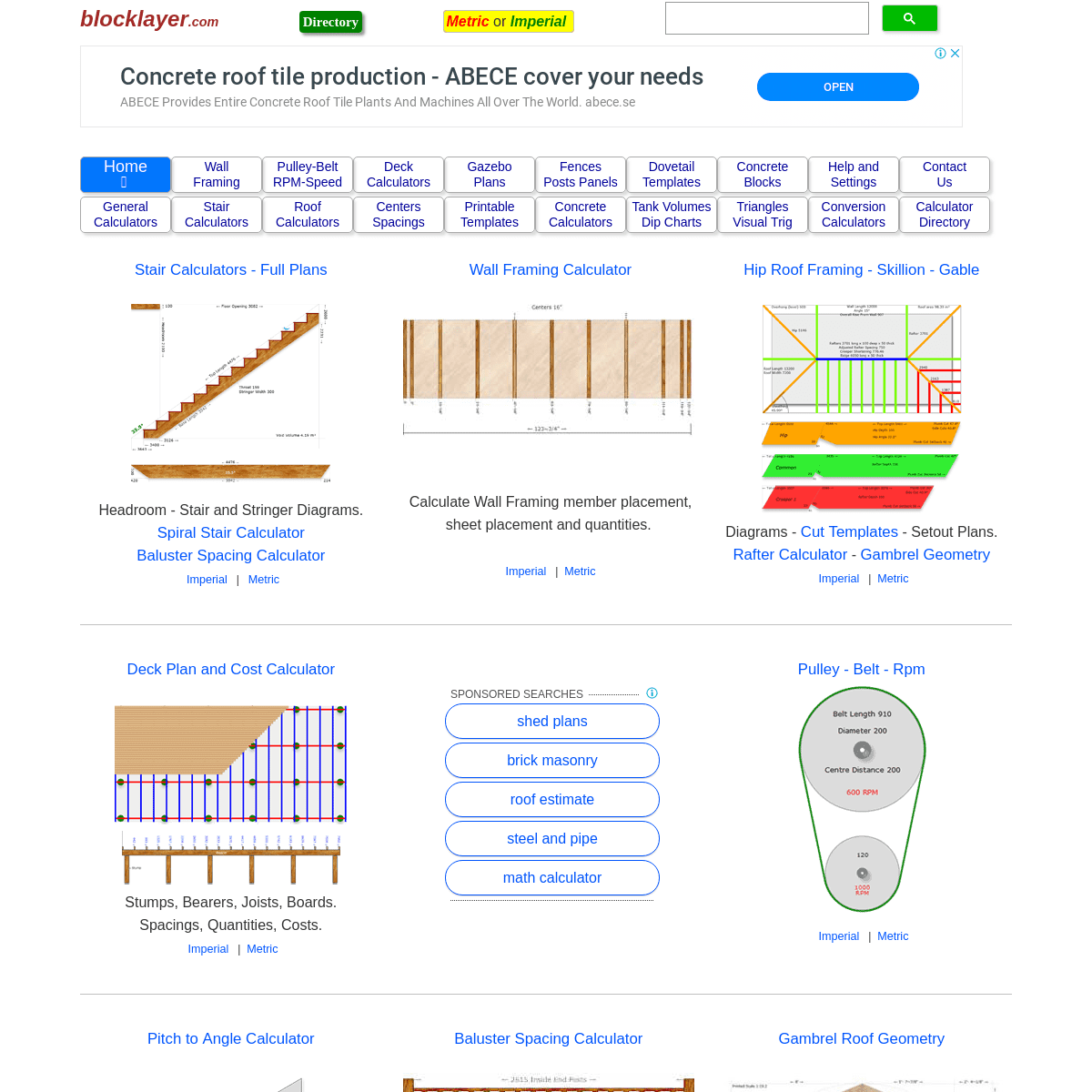 Calculators for Contractors, Builders, Remodelers, Carpenters, Woodworkers & Scale Modelers