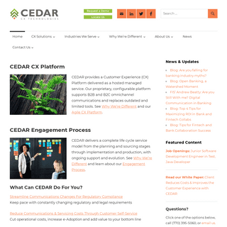 CEDAR CX Technologies | Customer Experience Platform