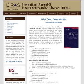 Home - IJIRAS Best Multidisciplinary International Journal