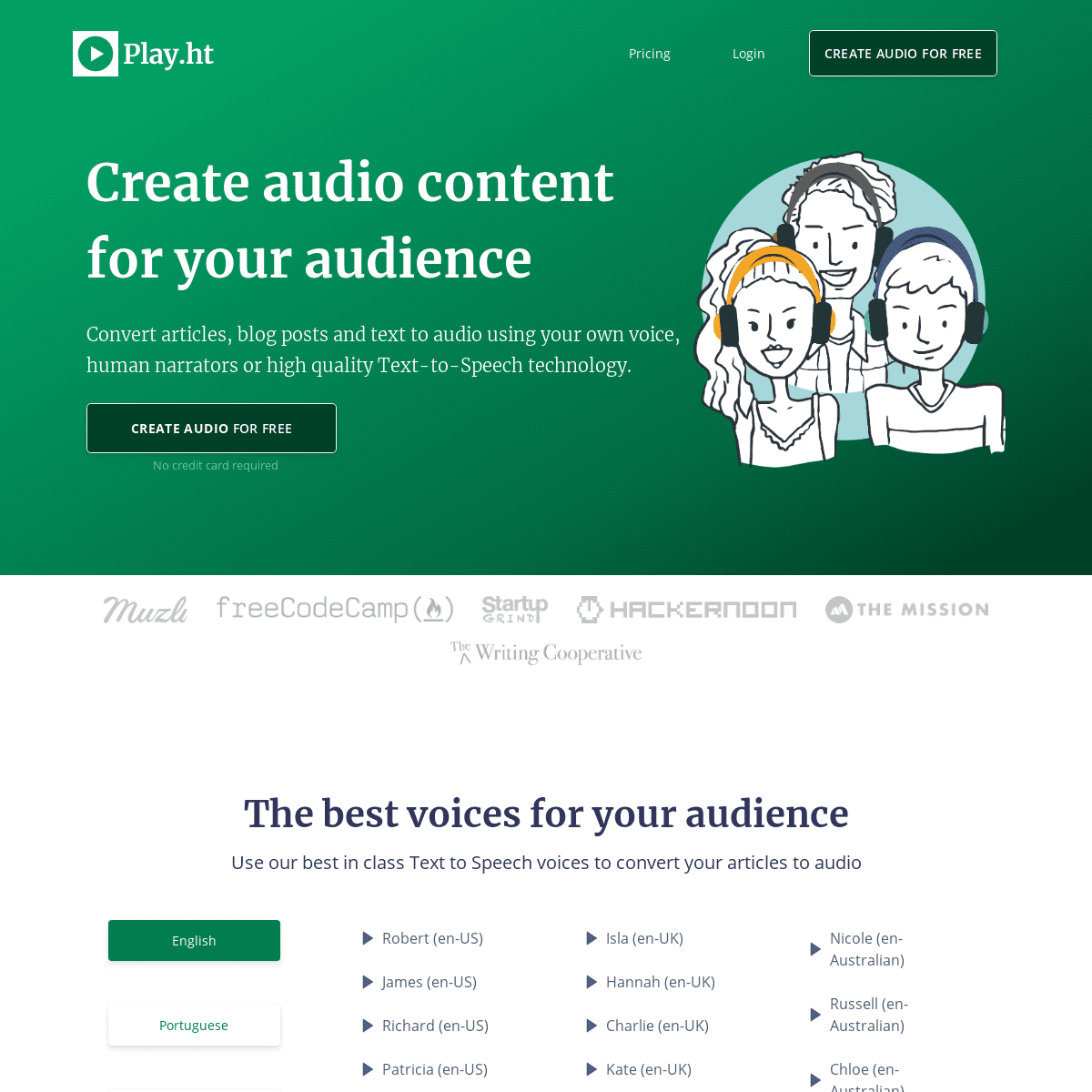 Play.ht | Create audio content for your audience