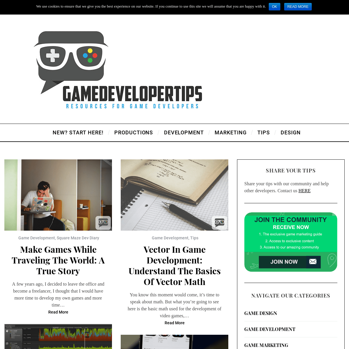 Gamedevelopertips - Free resources for game developers