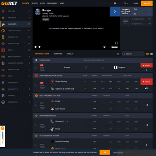 Esports Betting and Odds Online at GG.BET