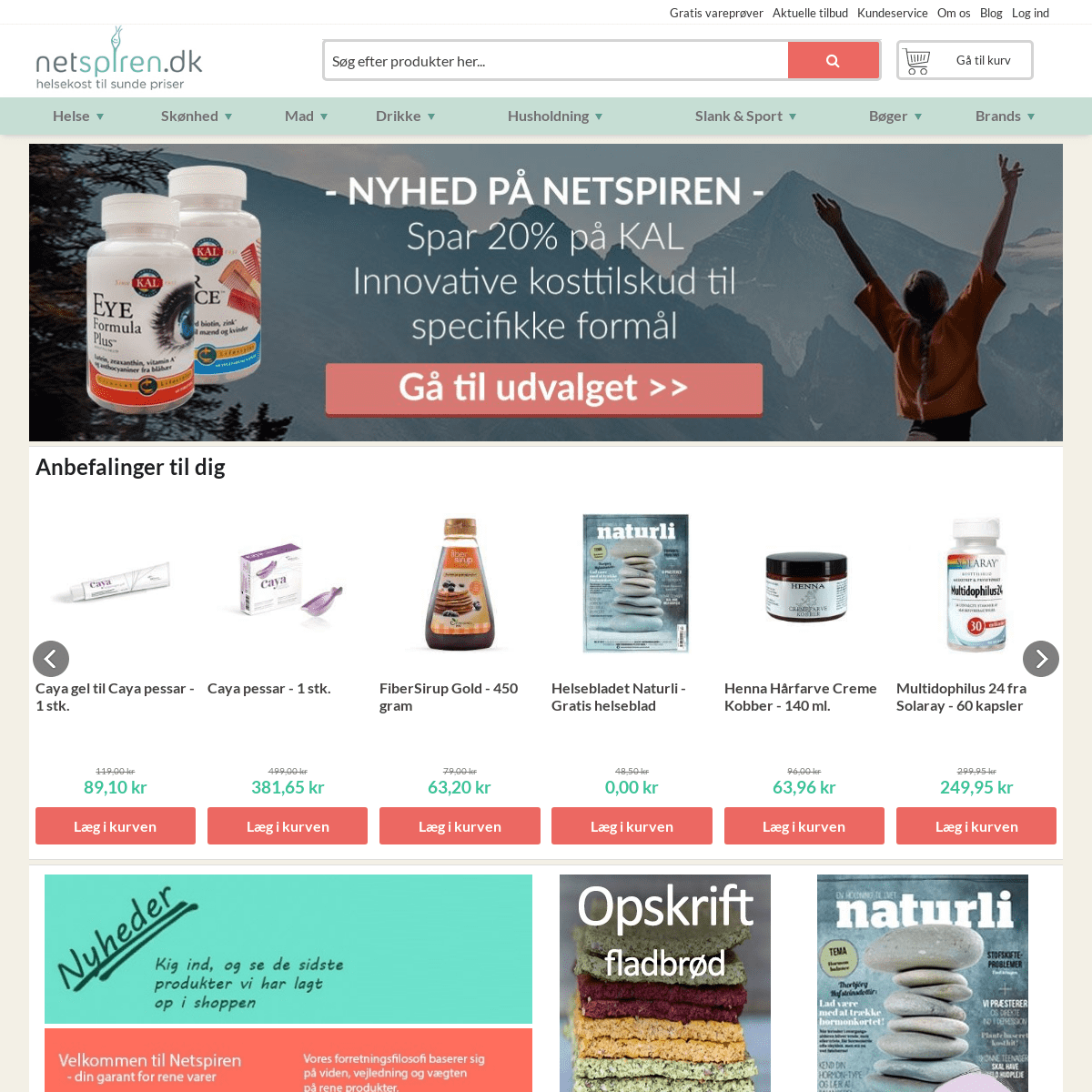 Netspiren.dk | Helsekost og naturlig pleje nøje udvalgt til dig