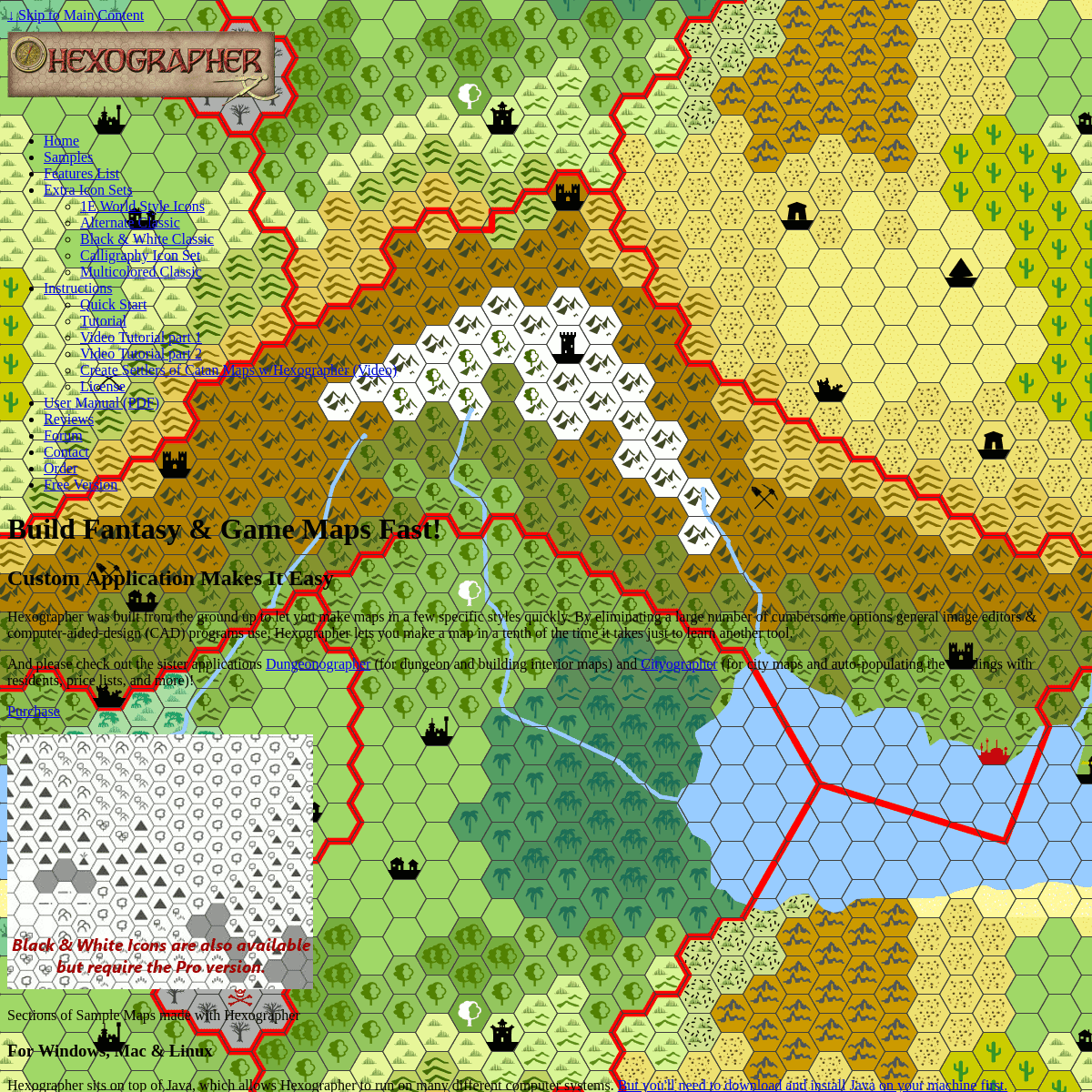 Hexographer | World/Starmap/Wilderness Map Creation Software