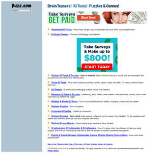 IQ Tests, Brain Teasers & Puzzles