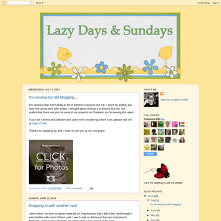 A complete backup of lazydayandsundays.blogspot.com