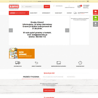 e-sano – sieć supermarketów i internetowy sklep spożywczy Koszalin. Zakupy przez internet z dowozem do domu - Sklep internetowy 