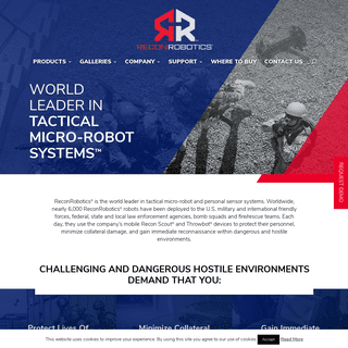 ReconRobotics® is the world leader in tactical micro-robot and personal sensor systems.