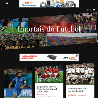 Imortais do Futebol - A maior enciclopédia digital com o melhor da história do futebol mundial.