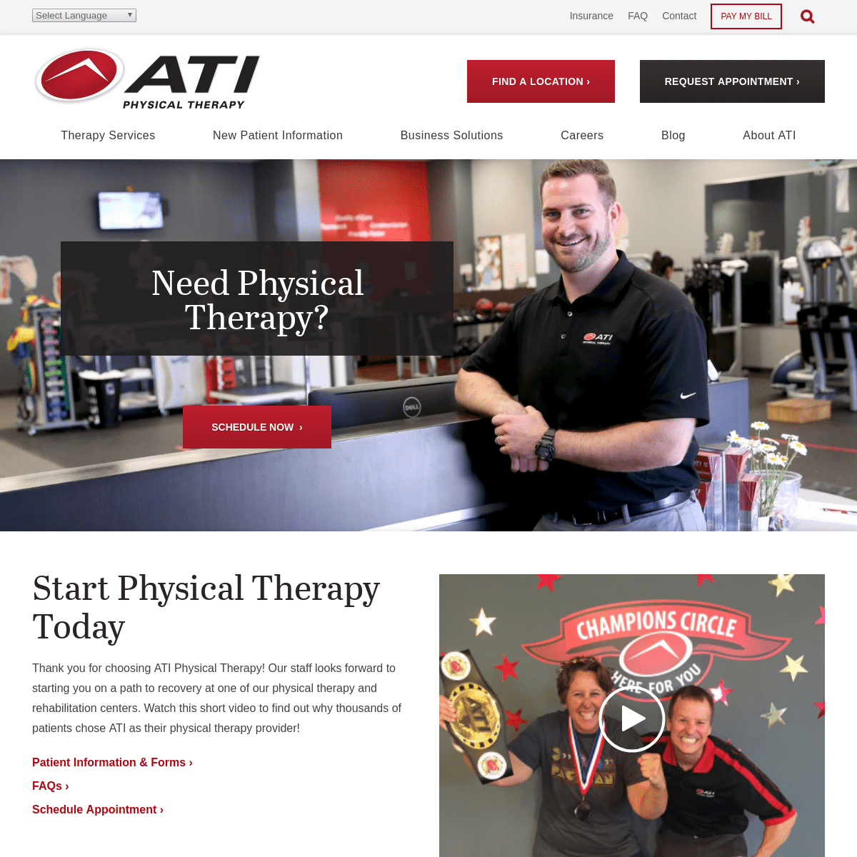 Physical Therapy & Rehabilitation - PT Leader | ATI Physical Therapy