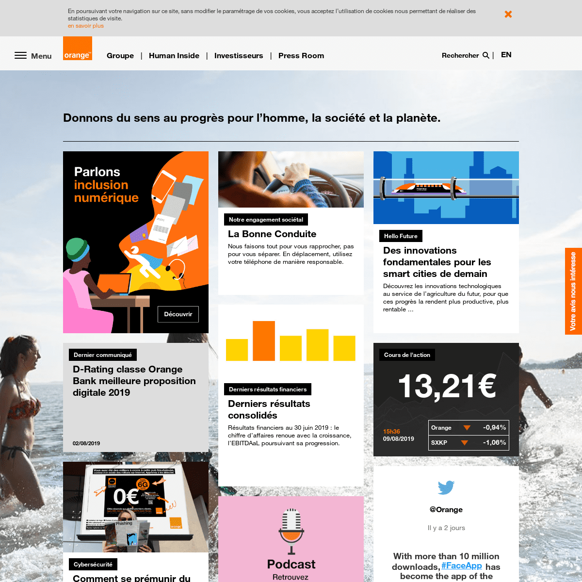 Site institutionnel d'Orange - orange.com