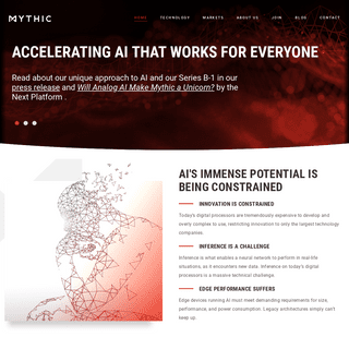 Mythic – Accelerating AI