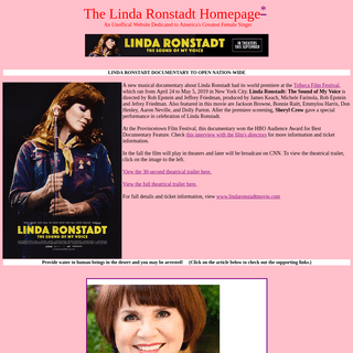 Linda Ronstadt Homepage