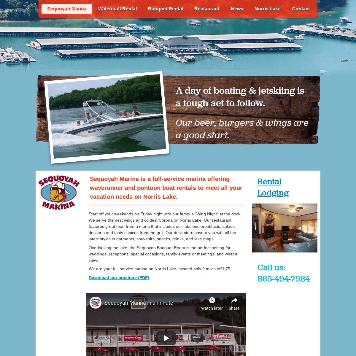 Norris Lake boat, waverunner and pontoon boat rentals: Sequoyah Marina