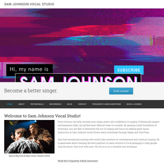 Welcome to Sam Johnson Vocal Studio! - Sam Johnson Vocal Studio