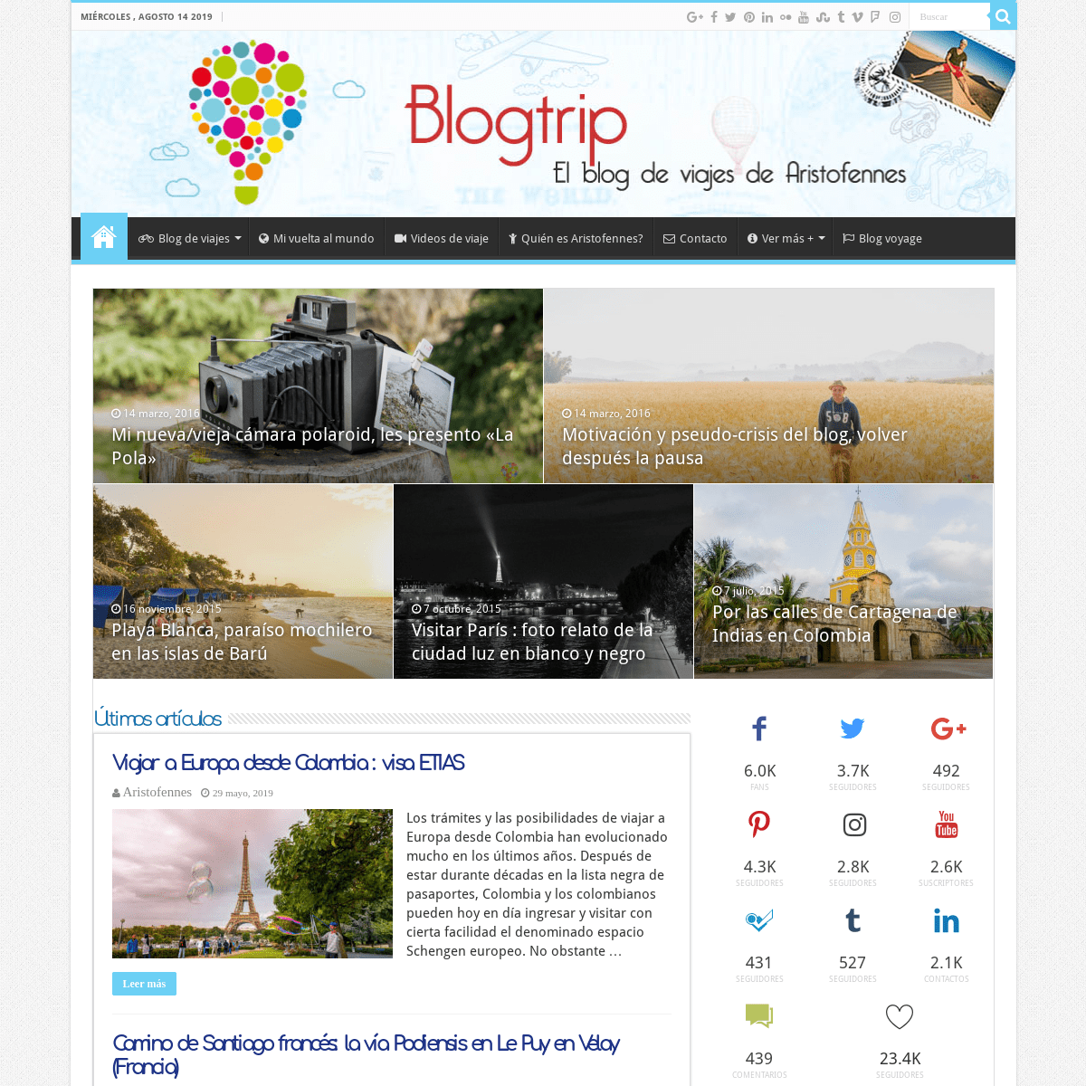 Blogtrip : blog de viajes de Aristofennes, viajar el mundo