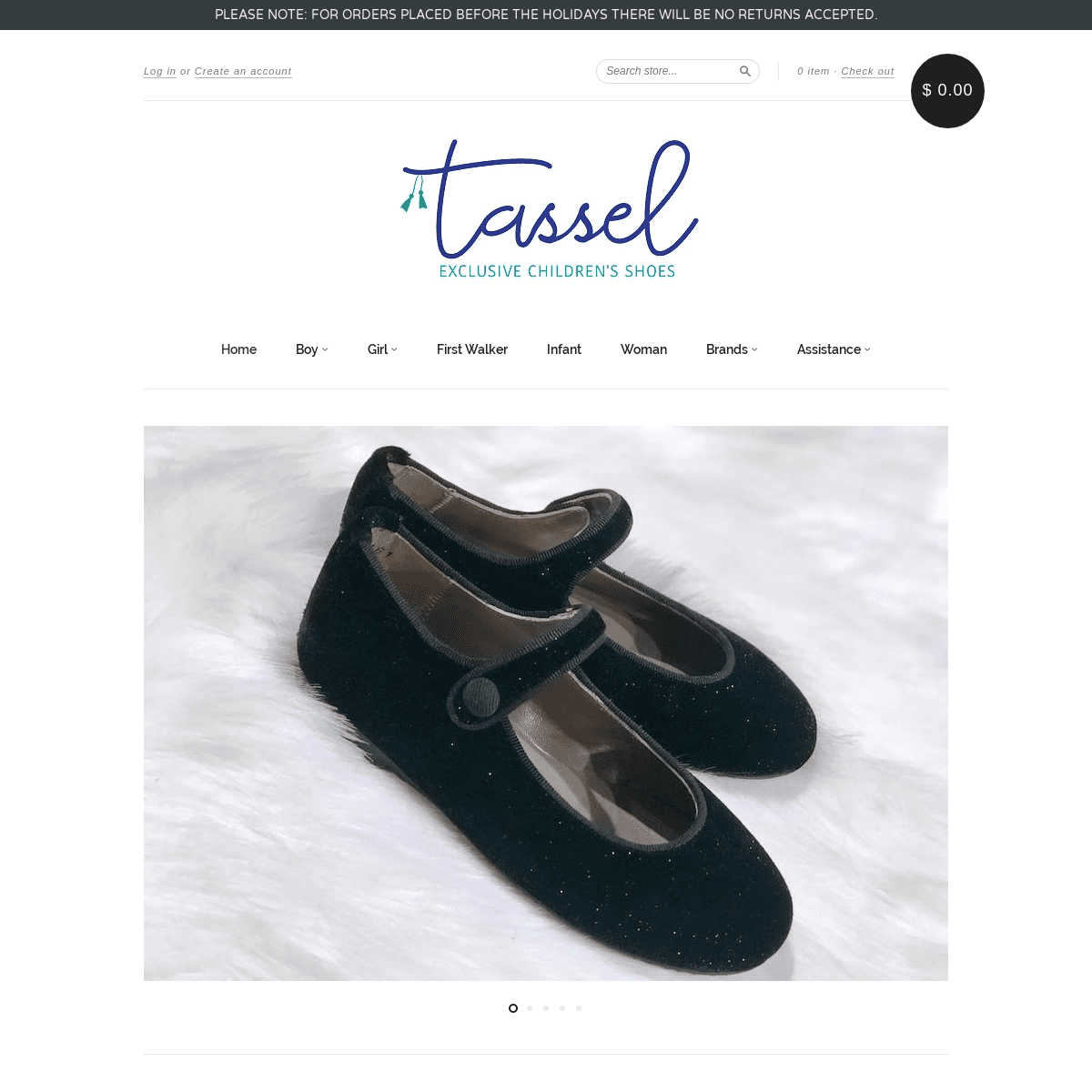 tassle childrens shoes