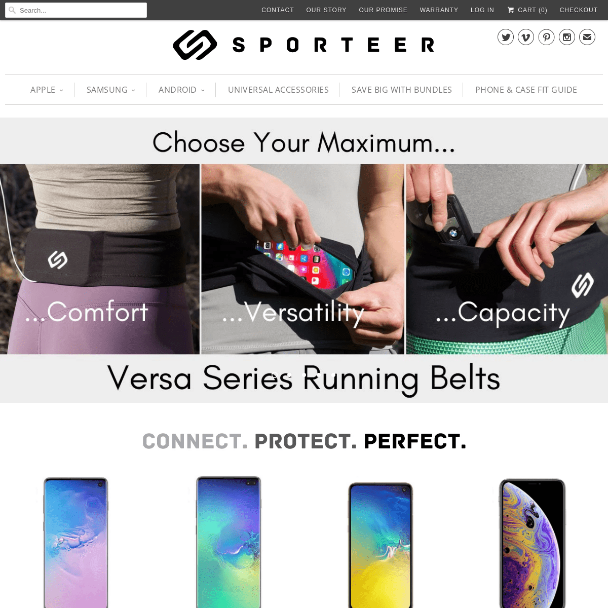 Sporteer Armbands, Belts and Running Cases for iPhone, Galaxy, Android