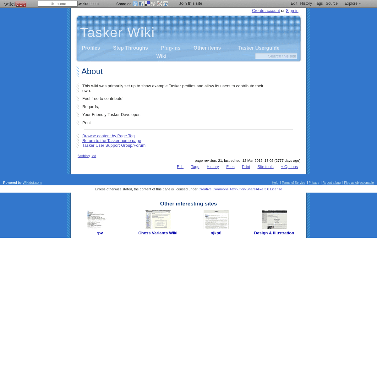 A complete backup of tasker.wikidot.com