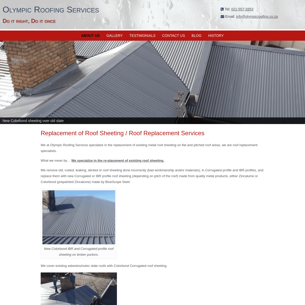 Roof Sheeting Replacement / Re-roofing / Re-sheeting / Roofing Contractor