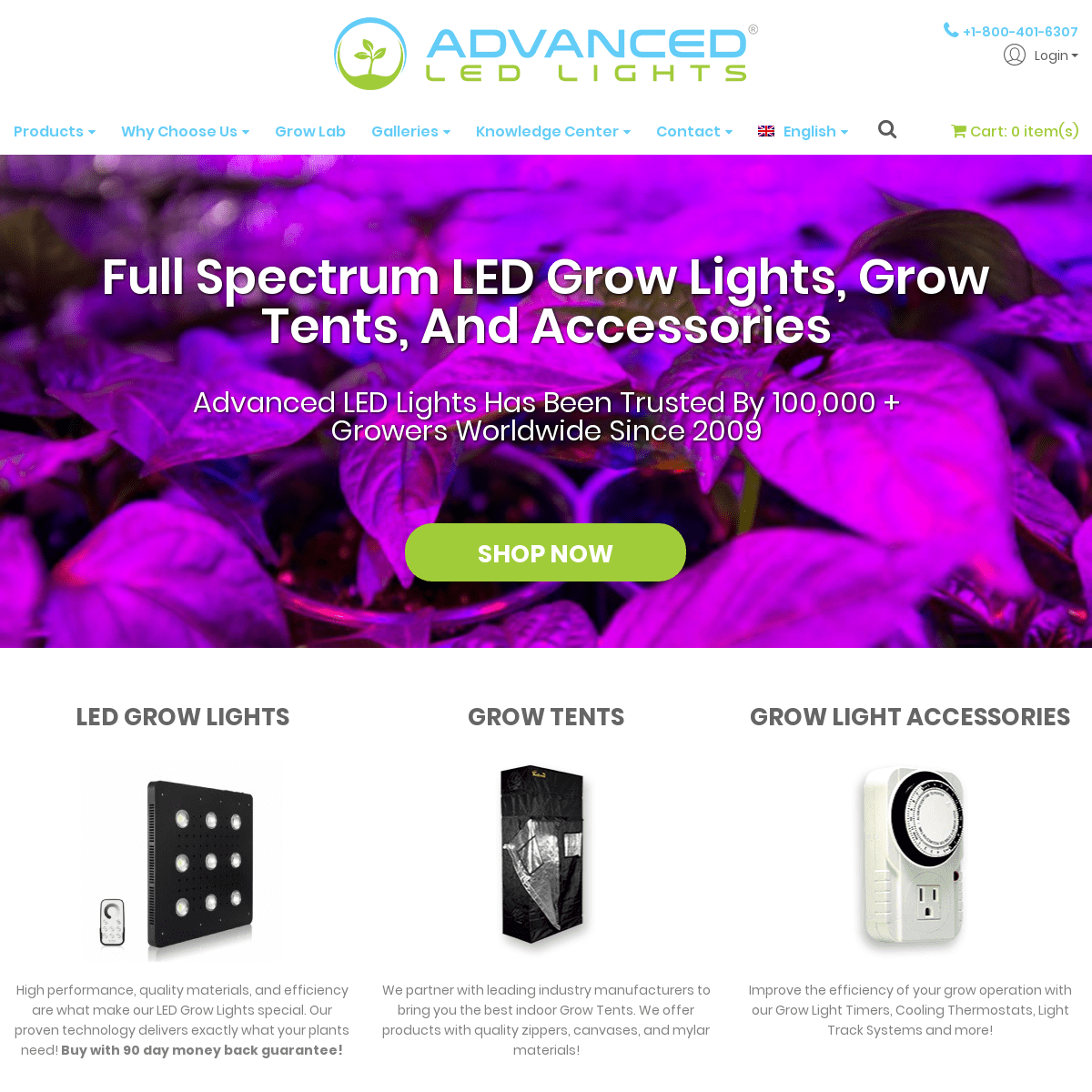 Full Spectrum LED Grow Lights & Grow Tents | Advanced LED Lights