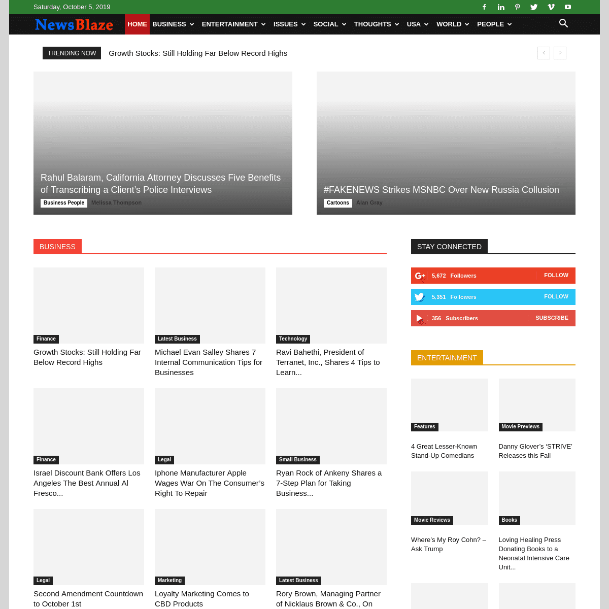 A complete backup of newsblaze.com