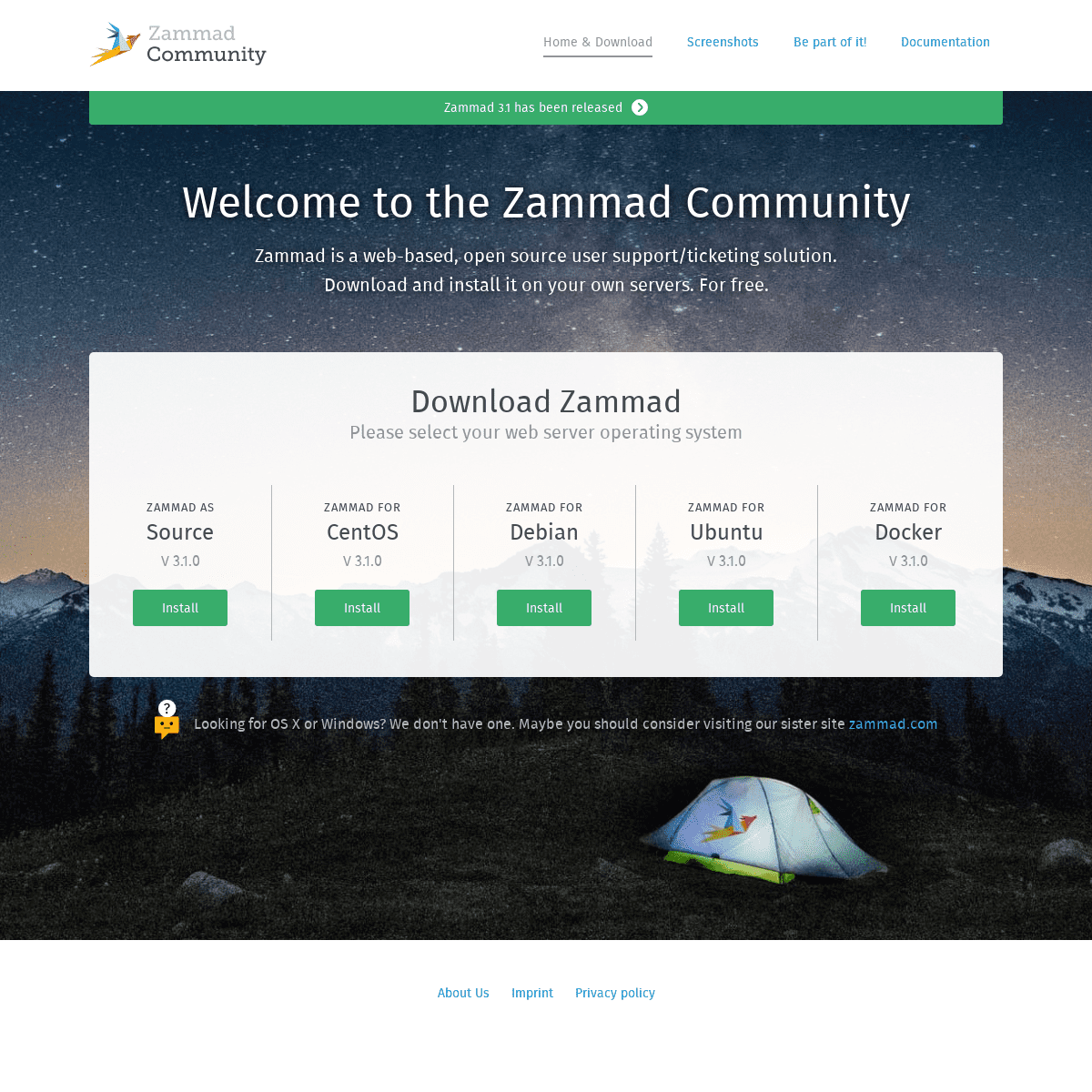 A complete backup of zammad.org