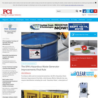 PCI Magazine | Solutions for coatings formulators and manufacturers