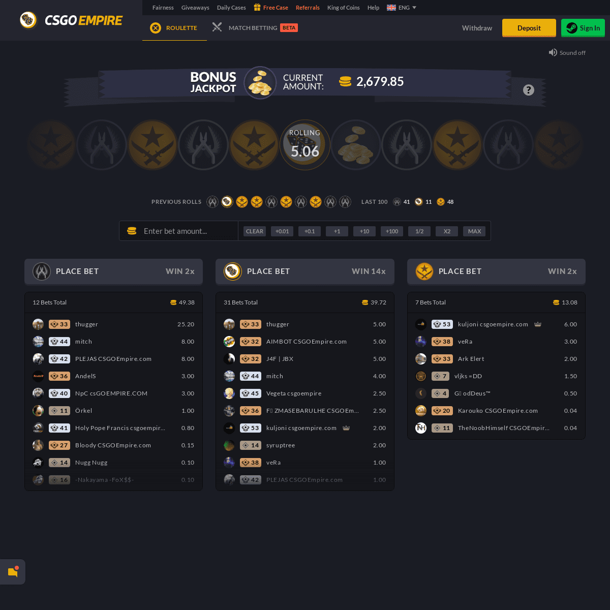 A complete backup of csgoempire.com