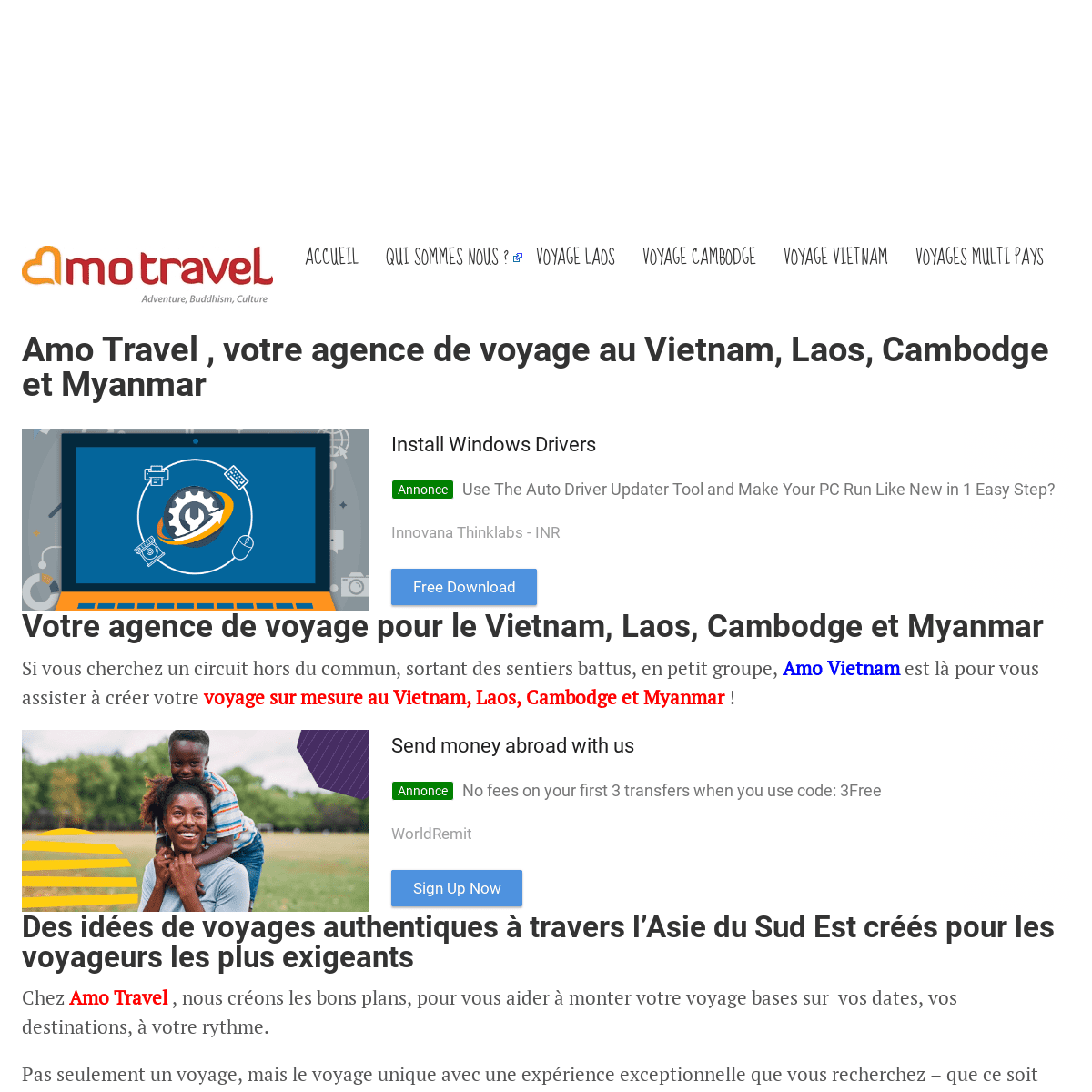 Amo Travel , votre agence de voyage au Vietnam, Laos, Cambodge et Myanmar - Voyage Vietnam