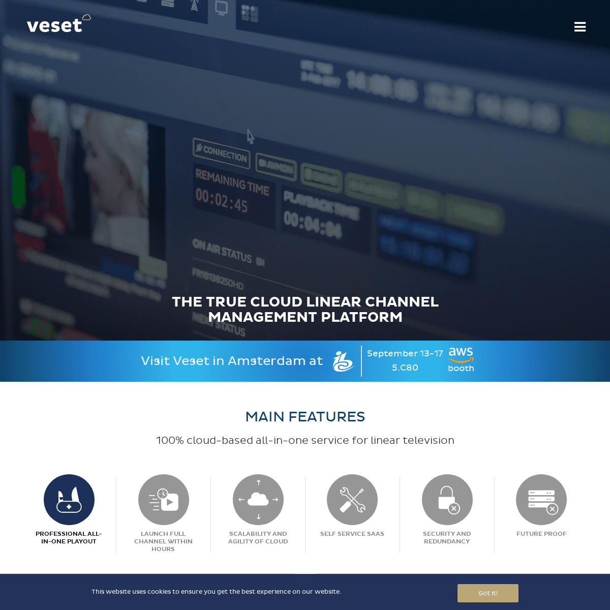 The true cloud linear channel management platform | Veset