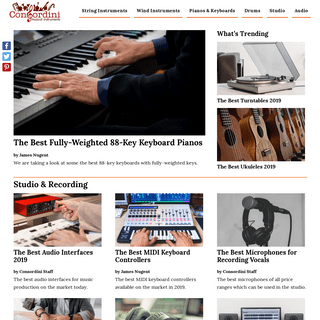 Consordini: Musical Instruments, Audio Equipment, Guides & Reviews