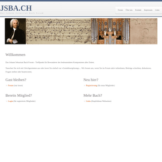 jsba.ch - Das Johann Sebastian Bach Forum - Home