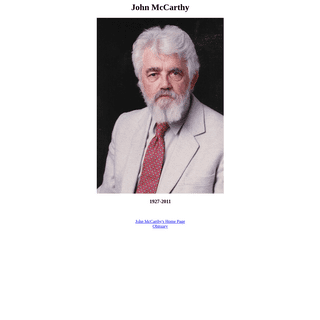 John McCarthy, 1927-2011