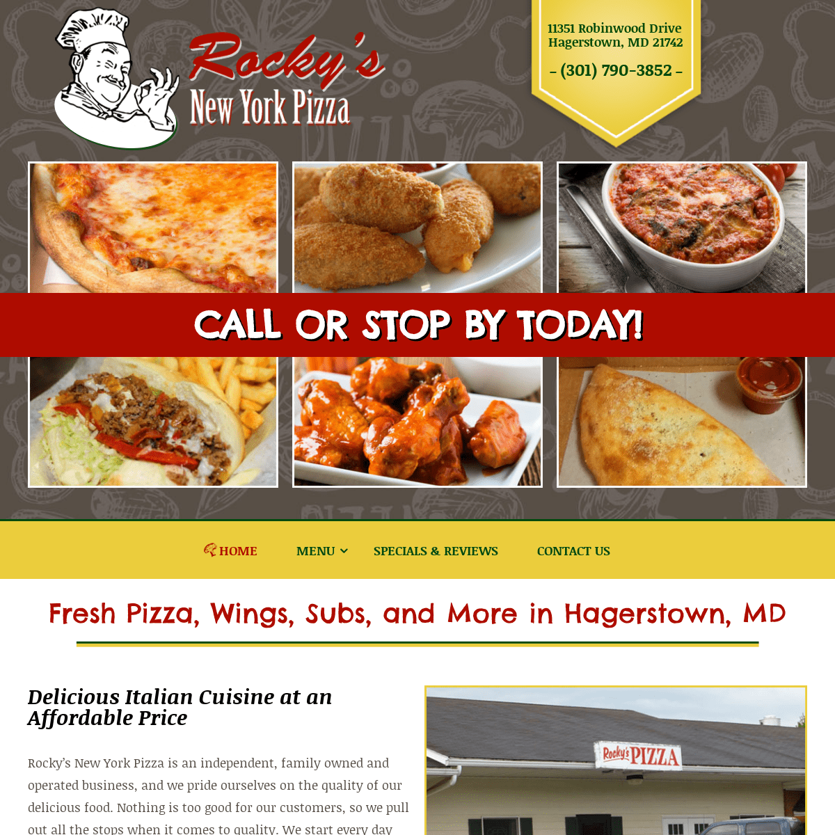 Pizza, pasta, subs, salads, & wings - Hagerstown, MD | Rocky’s New York Pizza