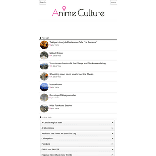 Anime Culture | Anime-Pilgrimage Guide