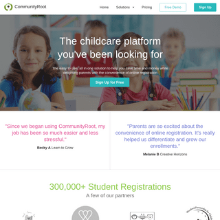 CommunityRoot - Registration Management for After School and Early Childhood Education Programs