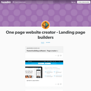 One page website creator - Landing page builders