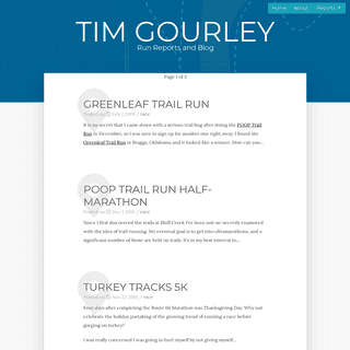 Tim Gourley - Run Reports and Blog
