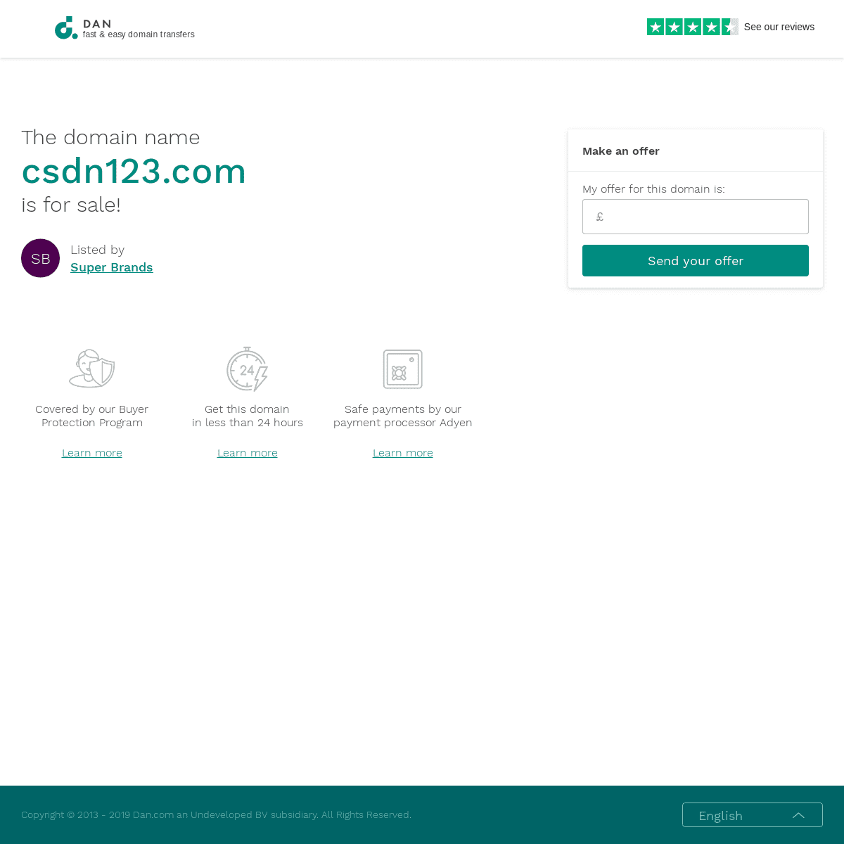The domain name csdn123.com is for sale | DAN.COM