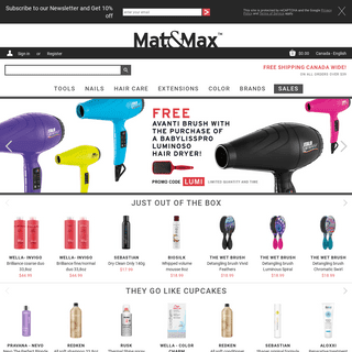 Shop hair care, nail polish, hair styling tools & more. | Mat&Max CA