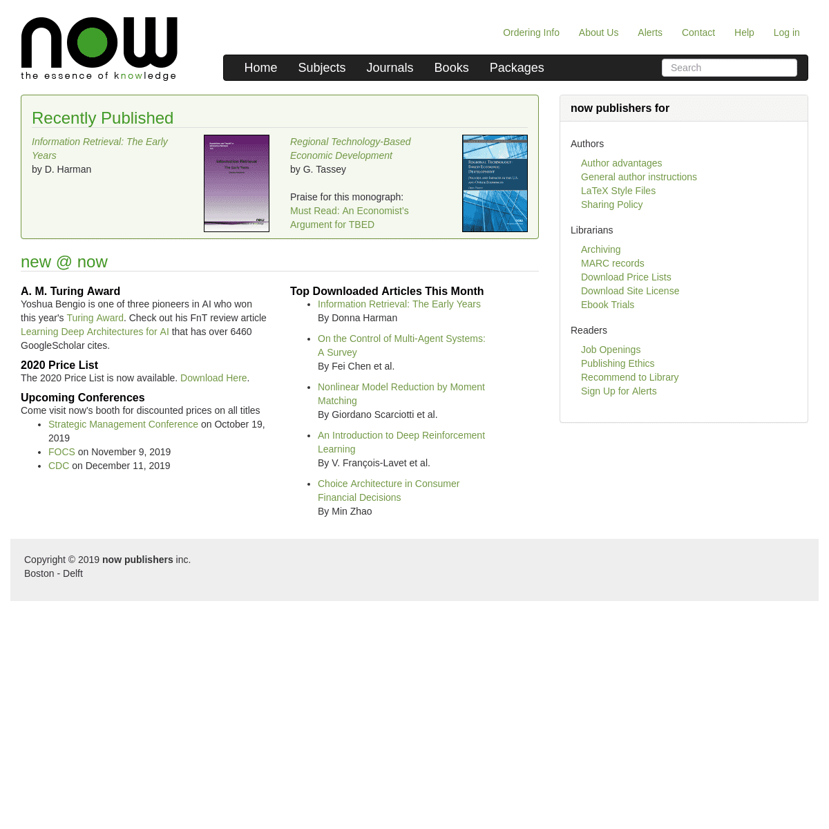 A complete backup of nowpublishers.com