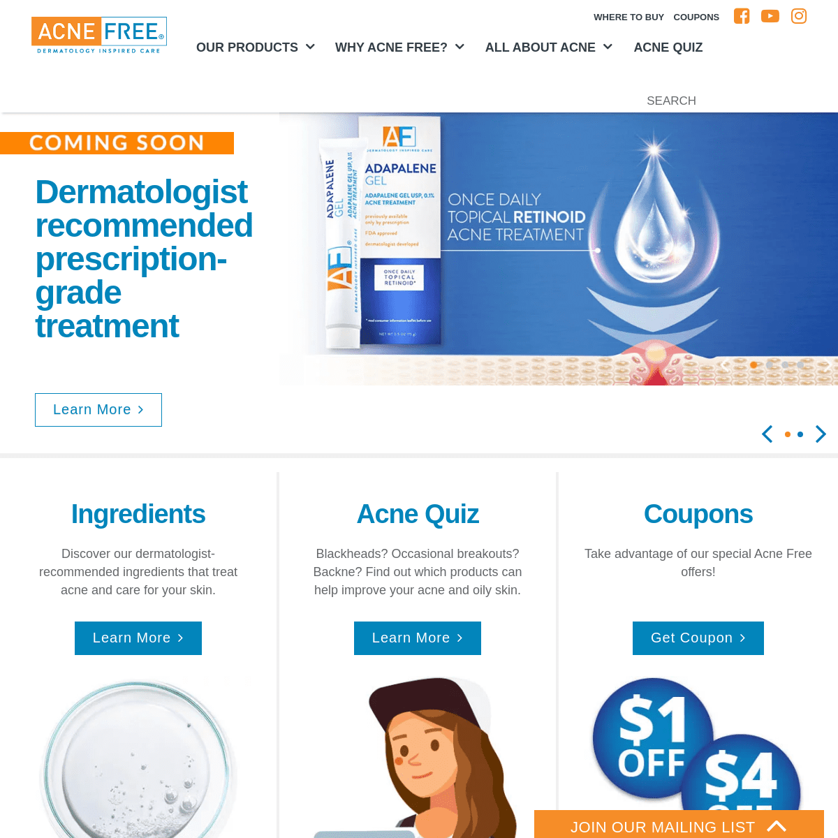 Dermatologist Inspired Acne Treatment Products | Acne Free®