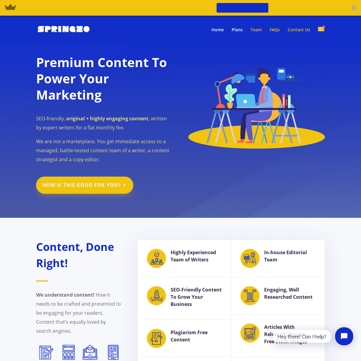 Springzo - Get Marketable Content At An Unbelievable Price