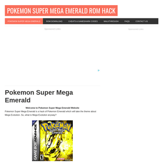 Pokemon Super Mega Emerald GBA ROM Hack Website